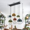 Koyoto Lampa wisząca, Kula świetlna, Lampa wisząca Niebeieski, Złoty, Zielony, Przezroczysty, W kolorze miedzi, 6-punktowe