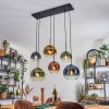Koyoto Lampa wisząca, Kula świetlna, Lampa wisząca Niebeieski, Złoty, Zielony, Przezroczysty, W kolorze miedzi, 6-punktowe