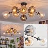 Koyoto lampa sufitowa, kula świetlna 85 cm bursztynowy, przezroczysty, przydymiony, 8-punktowe