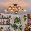 Koyoto lampa sufitowa, kula świetlna 85 cm bursztynowy, przezroczysty, przydymiony, 8-punktowe