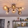 Koyoto lampa sufitowa, kula świetlna 85 cm bursztynowy, przezroczysty, przydymiony, 8-punktowe