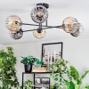 Koyoto lampa sufitowa, kula świetlna 78 cm bursztynowy, przezroczysty, przydymiony, 6-punktowe