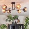 Koyoto Lampa sufitowa, Kula świetlna 78 cm W kolorze bursztynu, Przezroczysty, Przydymiony, 6-punktowe