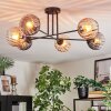 Koyoto Lampa sufitowa, Kula świetlna 78 cm W kolorze bursztynu, Przezroczysty, Przydymiony, 6-punktowe