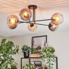 Koyoto Lampa sufitowa, Kula świetlna 78 cm W kolorze bursztynu, Przezroczysty, Przydymiony, 6-punktowe