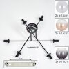 Koyoto lampa sufitowa, kula świetlna 78 cm bursztynowy, przezroczysty, przydymiony, 6-punktowe