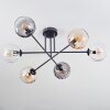 Koyoto lampa sufitowa, kula świetlna 78 cm bursztynowy, przezroczysty, przydymiony, 6-punktowe