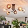 Koyoto lampa sufitowa, kula świetlna 78 cm bursztynowy, przezroczysty, przydymiony, 6-punktowe