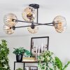 Koyoto lampa sufitowa, kula świetlna 78 cm bursztynowy, przezroczysty, 6-punktowe