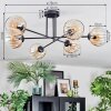 Koyoto lampa sufitowa, kula świetlna 78 cm bursztynowy, przezroczysty, 6-punktowe