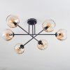 Koyoto lampa sufitowa, kula świetlna 78 cm bursztynowy, przezroczysty, 6-punktowe