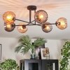 Koyoto lampa sufitowa, kula świetlna 78 cm bursztynowy, przydymiony, 6-punktowe