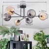 Koyoto lampa sufitowa, kula świetlna 78 cm bursztynowy, przydymiony, 6-punktowe