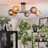 Koyoto Lampa sufitowa, Kula świetlna 78 cm W kolorze bursztynu, Przydymiony, 6-punktowe