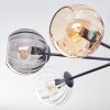 Koyoto lampa sufitowa, kula świetlna 78 cm bursztynowy, przezroczysty, przydymiony, 6-punktowe