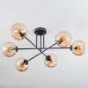 Koyoto Lampa sufitowa, Kula świetlna 78 cm W kolorze bursztynu, 6-punktowe