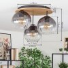 Koyoto lampa sufitowa, kula świetlna kolory naturalne, czarny, 3-punktowe