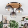 Koyoto lampa sufitowa, kula świetlna kolory naturalne, czarny, 3-punktowe