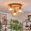 Koyoto lampa sufitowa, kula świetlna kolory naturalne, czarny, 3-punktowe
