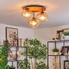 Koyoto lampa sufitowa, kula świetlna kolory naturalne, czarny, 3-punktowe