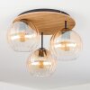 Koyoto lampa sufitowa, kula świetlna kolory naturalne, czarny, 3-punktowe
