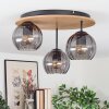 Koyoto Lampa sufitowa, Kula świetlna Ecru, Czarny, 3-punktowe