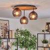 Koyoto Lampa sufitowa, Kula świetlna Ecru, Czarny, 3-punktowe
