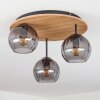 Koyoto lampa sufitowa, kula świetlna kolory naturalne, czarny, 3-punktowe