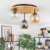 Koyoto lampa sufitowa, kula świetlna 40 cm kolory naturalne, czarny, 3-punktowe