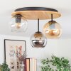 Koyoto lampa sufitowa, kula świetlna 40 cm kolory naturalne, czarny, 3-punktowe
