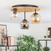 Koyoto lampa sufitowa, kula świetlna 40 cm kolory naturalne, czarny, 3-punktowe