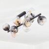Koyoto lampa sufitowa, kula świetlna bursztynowy, przezroczysty, przydymiony, 10-punktowe