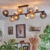 Koyoto lampa sufitowa, kula świetlna bursztynowy, przezroczysty, przydymiony, 10-punktowe