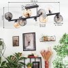 Koyoto lampa sufitowa, kula świetlna bursztynowy, przezroczysty, przydymiony, 10-punktowe