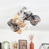 Koyoto lampa sufitowa, kula świetlna bursztynowy, przezroczysty, przydymiony, 10-punktowe