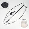 Bassagoda lampa stojąca, lampa podłogowa łukowa chrom, czarny, 1-punktowy, abażur materiałowy