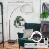 Bassagoda lampa stojąca, lampa podłogowa łukowa miedziany, czarny, 1-punktowy, abażur z materiału