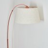 Bassagoda lampa stojąca, lampa podłogowa łukowa miedziany, czarny, 1-punktowy, abażur z materiału