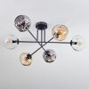 Ripoll lampa sufitowa, kula świetlna bursztynowy, przezroczysty, przydymiony, 6-punktowe