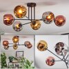 Ripoll lampa sufitowa, kula świetlna chrom, złoty, miedziany, przydymiony, 6-punktowe