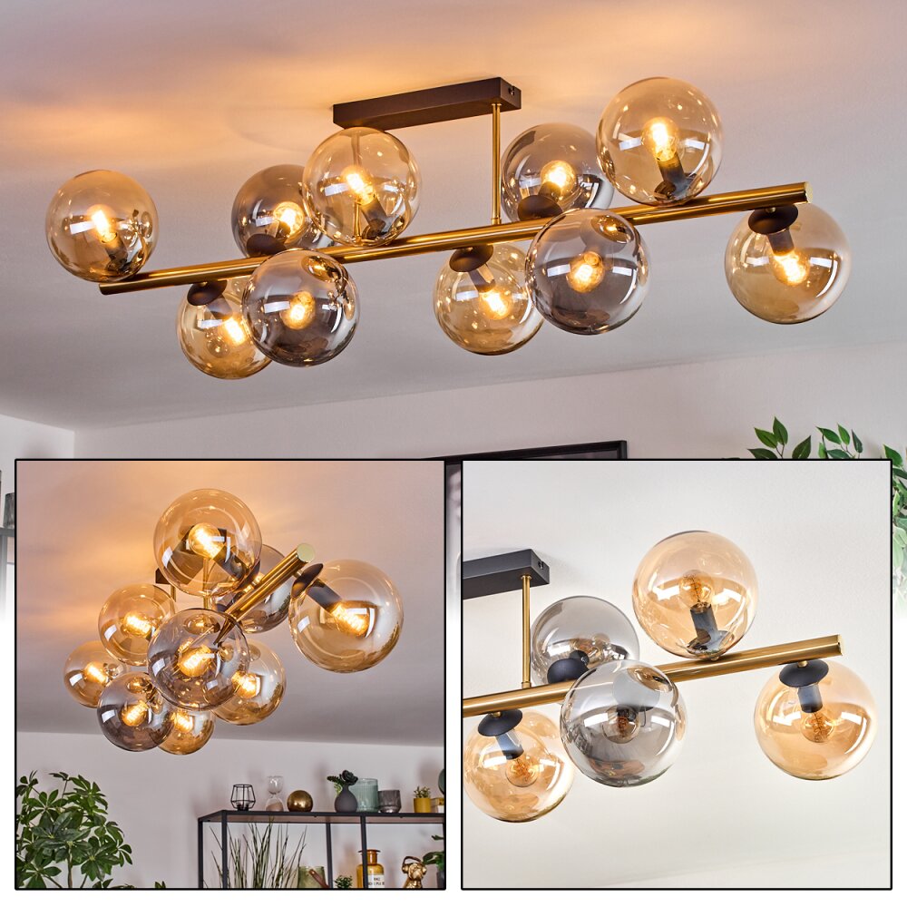 Gastor Lampa sufitowa, Kula świetlna Złoty, Czarny, 10-punktowe main product photo