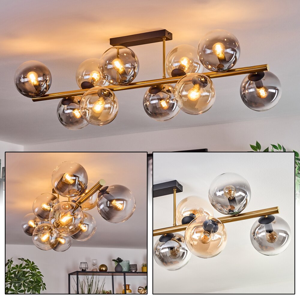 Gastor Lampa sufitowa, Kula świetlna Złoty, Czarny, 10-punktowe main product photo