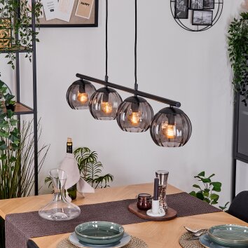 Koyoto Lampa wisząca, Kula świetlna, Lampa wisząca Przydymiony, 4-punktowe Koyoto Lampa wisząca, Kula świetlna, Lampa wisząca Przydymiony, 4-punktowe