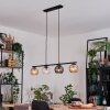 Koyoto lampa wisząca, kula świetlna, lampa wisząca bursztynowy, przezroczysty, przydymiony, 4-punktowe
