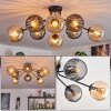 Koyoto lampa sufitowa, kula świetlna 85 cm bursztynowy, przydymiony, 8-punktowe