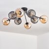 Koyoto lampa sufitowa, kula świetlna 85 cm bursztynowy, przydymiony, 8-punktowe