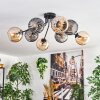 Koyoto lampa sufitowa, kula świetlna 85 cm bursztynowy, przydymiony, 8-punktowe