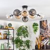 Koyoto Lampa sufitowa, Kula świetlna 85 cm W kolorze bursztynu, Przezroczysty, Przydymiony, 8-punktowe