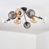 Koyoto Lampa sufitowa, Kula świetlna 85 cm W kolorze bursztynu, Przezroczysty, Przydymiony, 8-punktowe