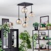 Koyoto lampa sufitowa, kula świetlna bursztynowy, przezroczysty, 5-punktowe